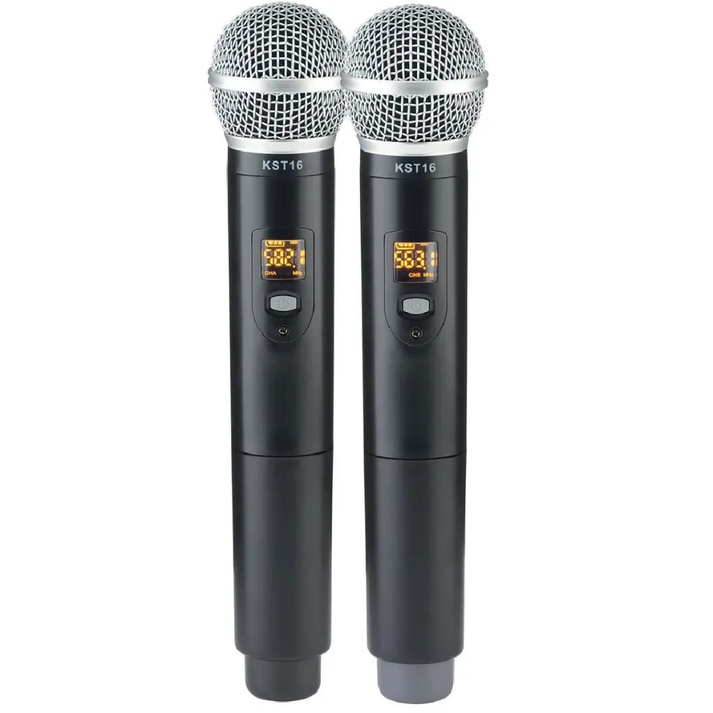 [24297] Microfone Sem Fio Karsect KRD200DM Duplo Mao