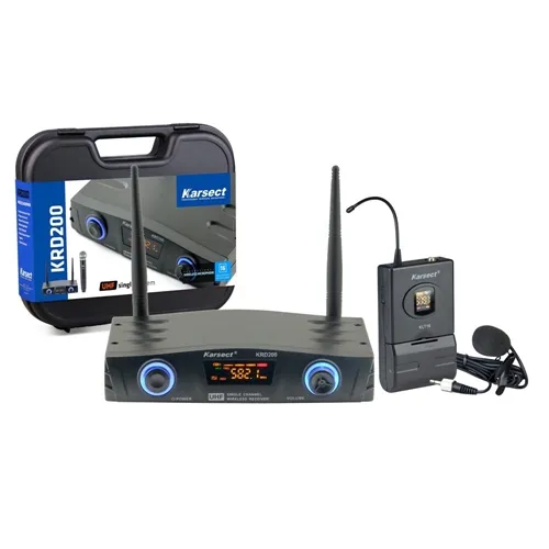 [25239] Microfone Sem Fio Karsect KRD200SL Single Lapela