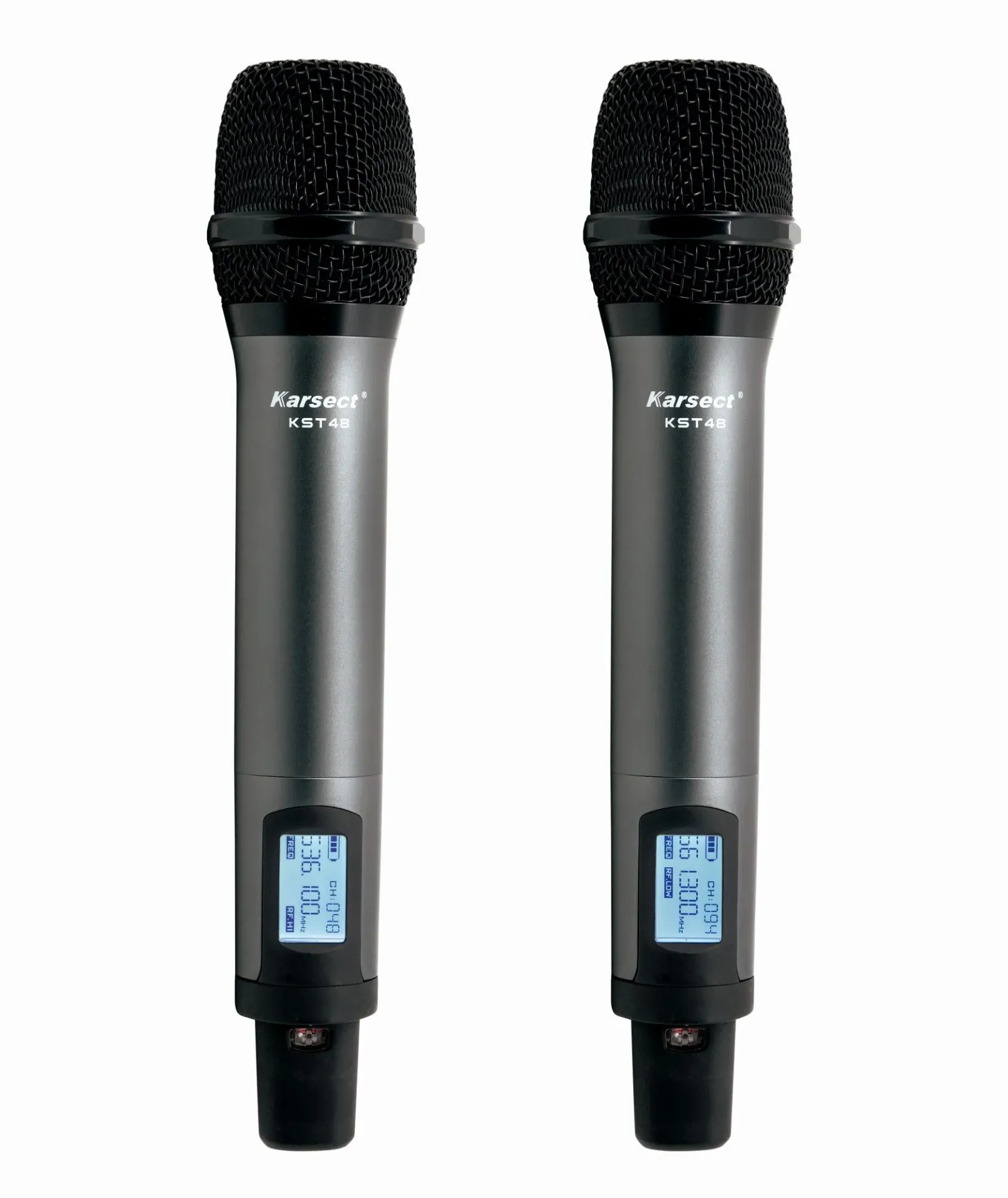 [26149] Microfone Sem Fio Karsect KRP2R Duplo Mao Rack
