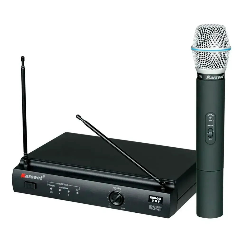 [11342] Microfone Sem Fio Karsect Kru 301 Single Mao