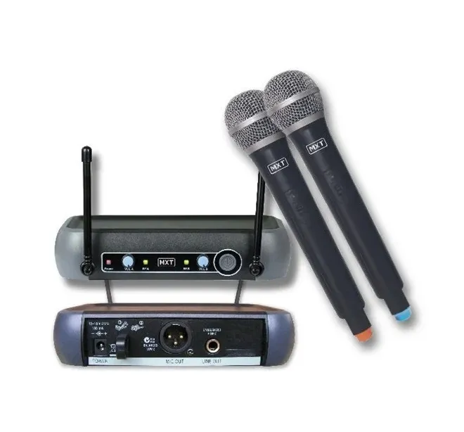 [26129] Microfone Sem Fio MXT UHF-202 UHF Duplo Mao