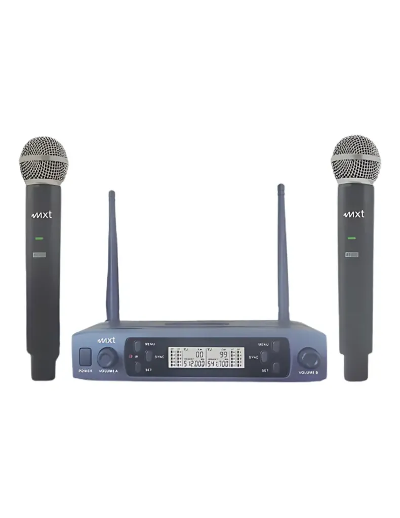 [26130] Microfone Sem Fio MXT UHF-527M UHF Duplo Mao