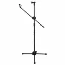 Pedestal Microfone Smart SM-030B Com Suporte Para Smartphone