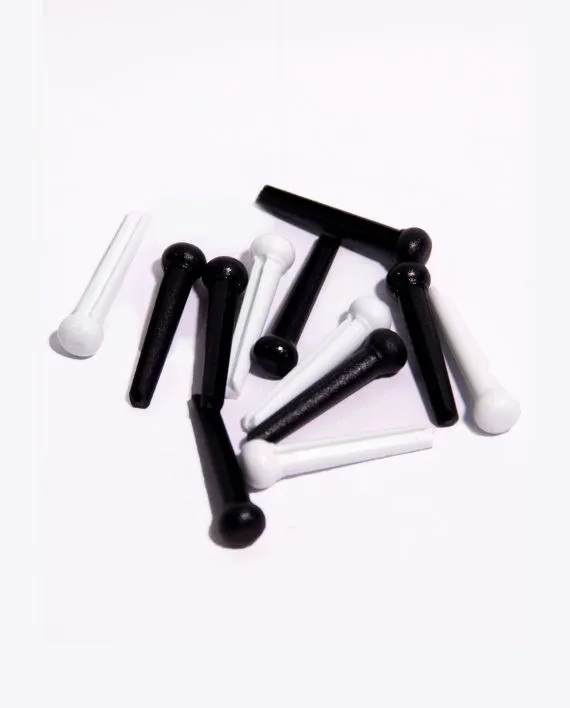 [22335] Pino Plastico Para Cordas Max Music ER-1 Preto / Branco