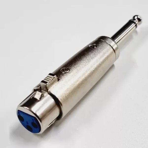 Plug Adaptador Ent 1 Cannon Femea Sai 1 P10 Mono Macho MXT 64.1.255