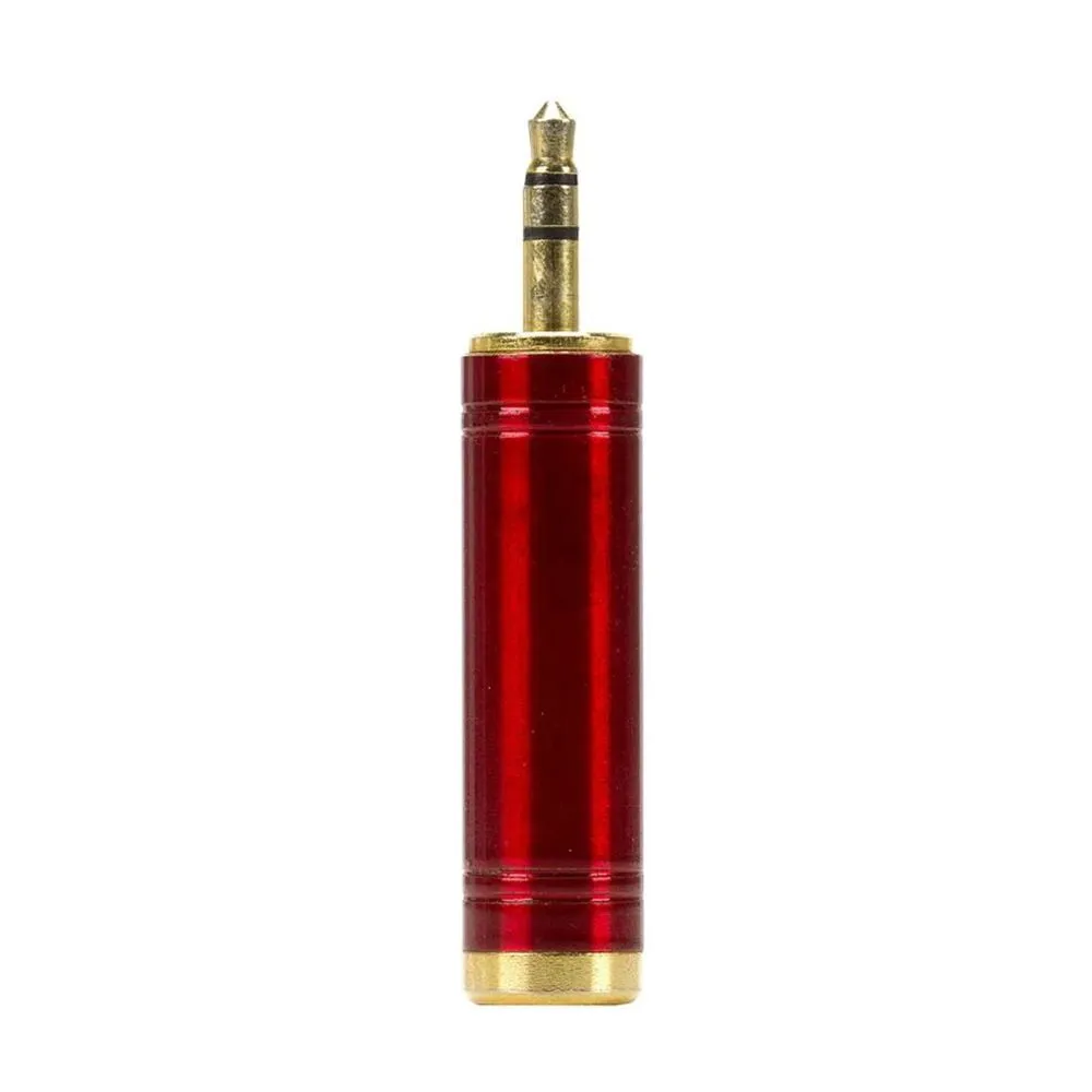 [25833] Plug Adaptador Ent 1 P10 Stereo Sai 1 P2 Stereo Metal SoundVoice AD02-10 Vermelho 2859