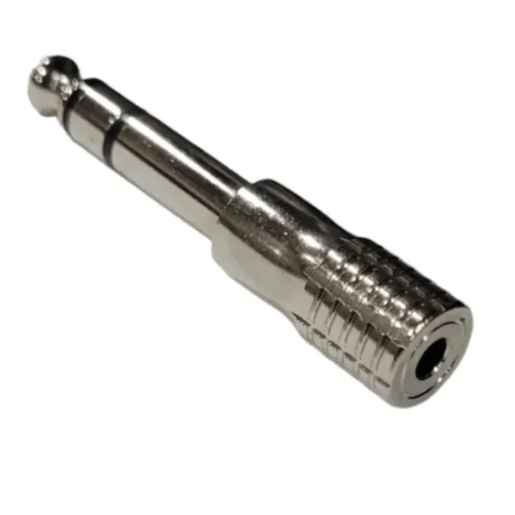 [25679] Plug Adaptador Ent 1 P2 Stereo Sai 1 P10 Stereo Metal SoundVoice AD10-02