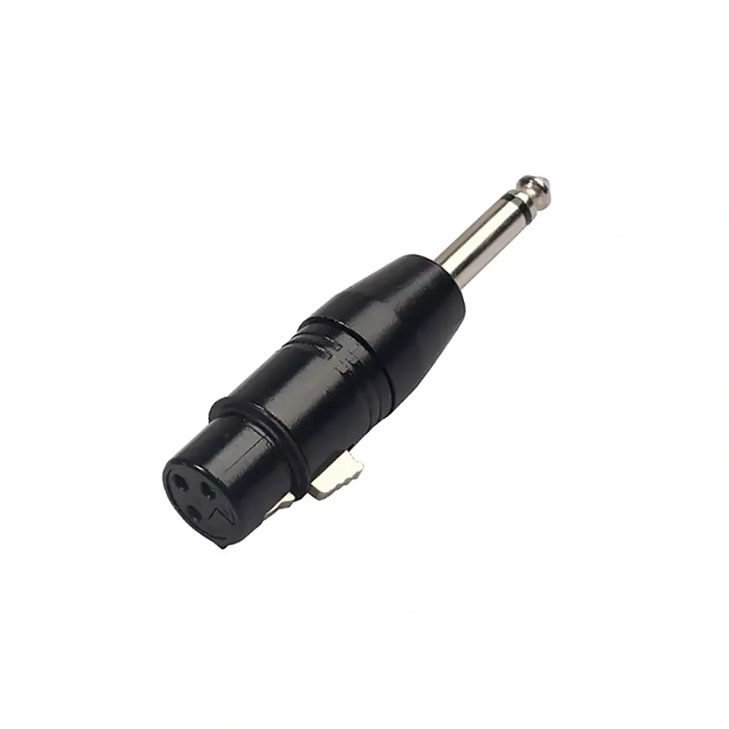 [26326] Plug Adaptador Ent 1 Cannon Femea Sai 1 P10 Mono Metal Preto MXT 64.1.286