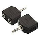 [1469] Plug Adaptador Ent 2 P2 Stereo Sai 1 P2 Stereo Cod 04334