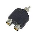[2610] Plug Adaptador Ent 2 Rca Femea Sai 1 Rca Macho Cod 6675/37