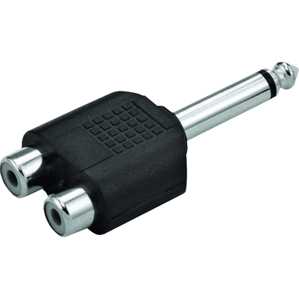 [12754] Plug Adaptador Ent 2 Rca Femea Sai 1 P10 Mono MXT 64.1.245