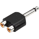 [12754] Plug Adaptador Ent 2 Rca Macho Sai 1 P10 Mono MXT 64.1.245