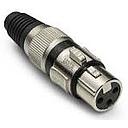 [3733] Plug Cannon Femea B2B Com Abraçadeira Niquelado