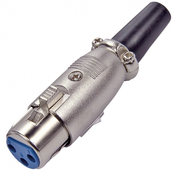 [3733] Plug Cannon Femea B2B Com Abraçadeira Niquelado