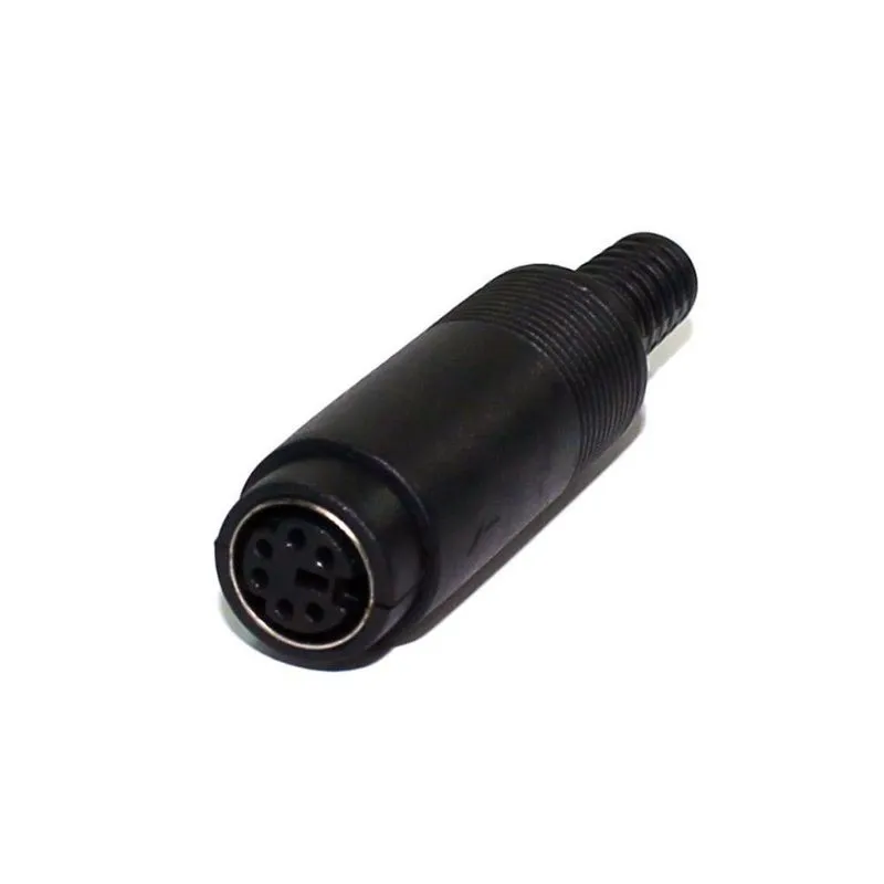 [7324] Plug Mini Din 6 Pinos Femea Cod 6582