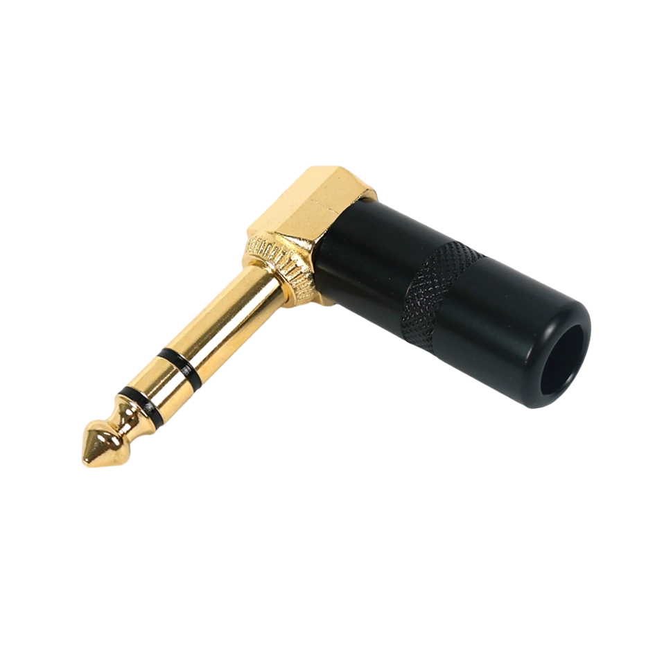 Plug P10 Metal MXT Stereo 90 Graus Ponta Dourada 64.1.611