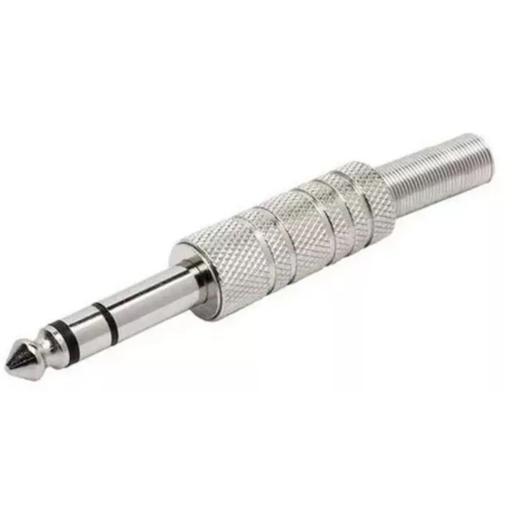 Plug P10 Metal MXT Stereo Prata Com Mola 64.1.325