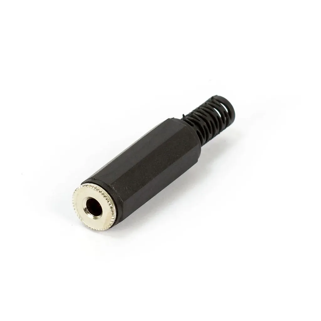 [24472] Plug P2 Femea MXT Stereo Plastico Preto 8096