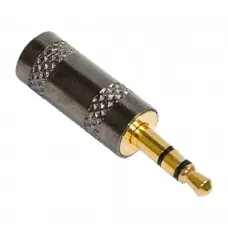 Plug P2 Metal MXT Stereo Preto Gold 13095