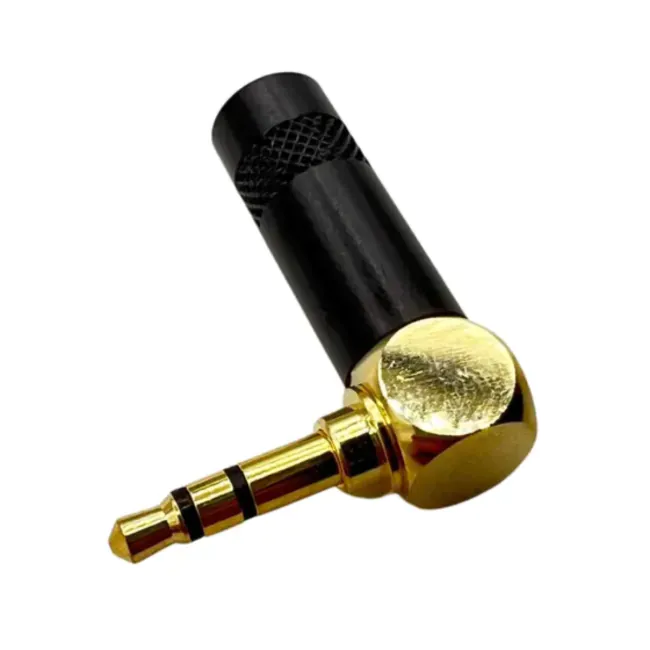 [25472] Plug P2 Metal MXT Stereo Cachimbo 90 Graus Ponta Dourada 64.1.591