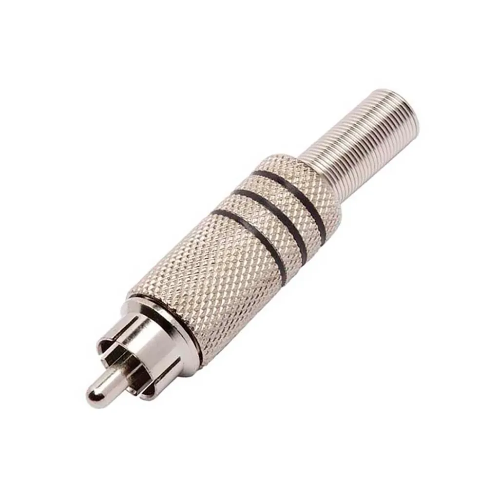 Plug Rca Macho Metal MXT 6mm Preto/Vermelho 64.1.339/64.1.340