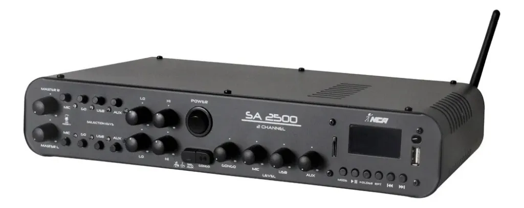 Receiver NCA SA2500 BT 180W Stereo USB SD Bluetooth FM Controle Remoto