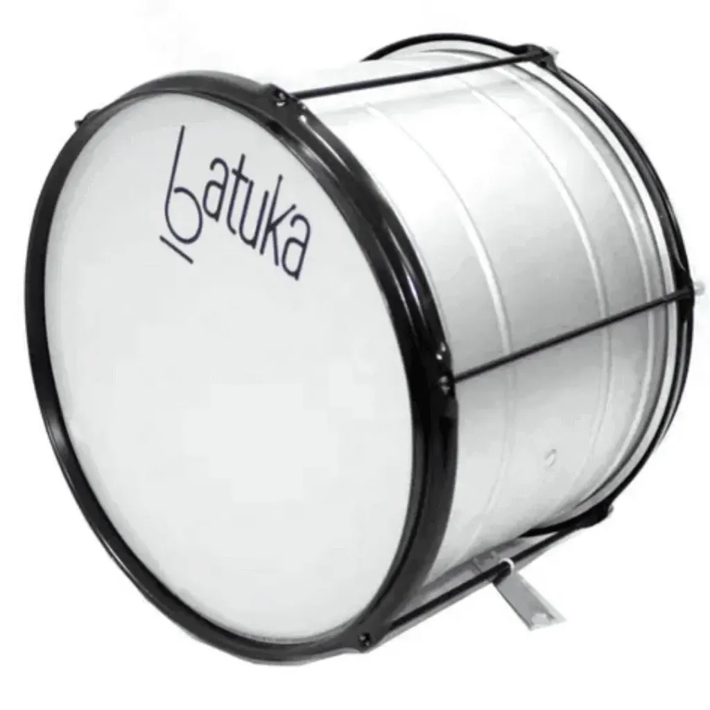 Surdo Luen Batuka 30x14 Alumisteel 6 Afinaçoes Aro Chapa Preto Pele Leitosa