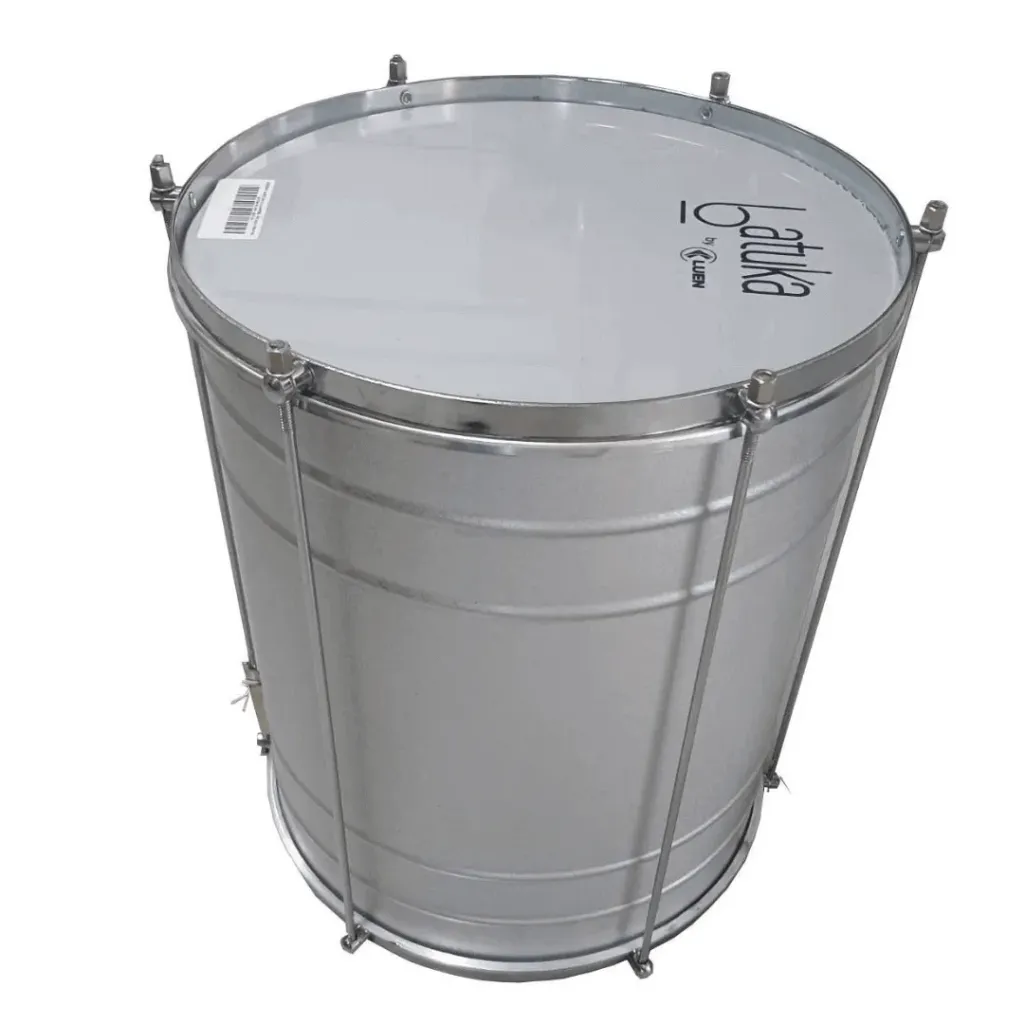 Surdo Repique Luen Batuka 45x14 Alumisteel 6 Afinaçoes Aro Cromado Pele Leitosa