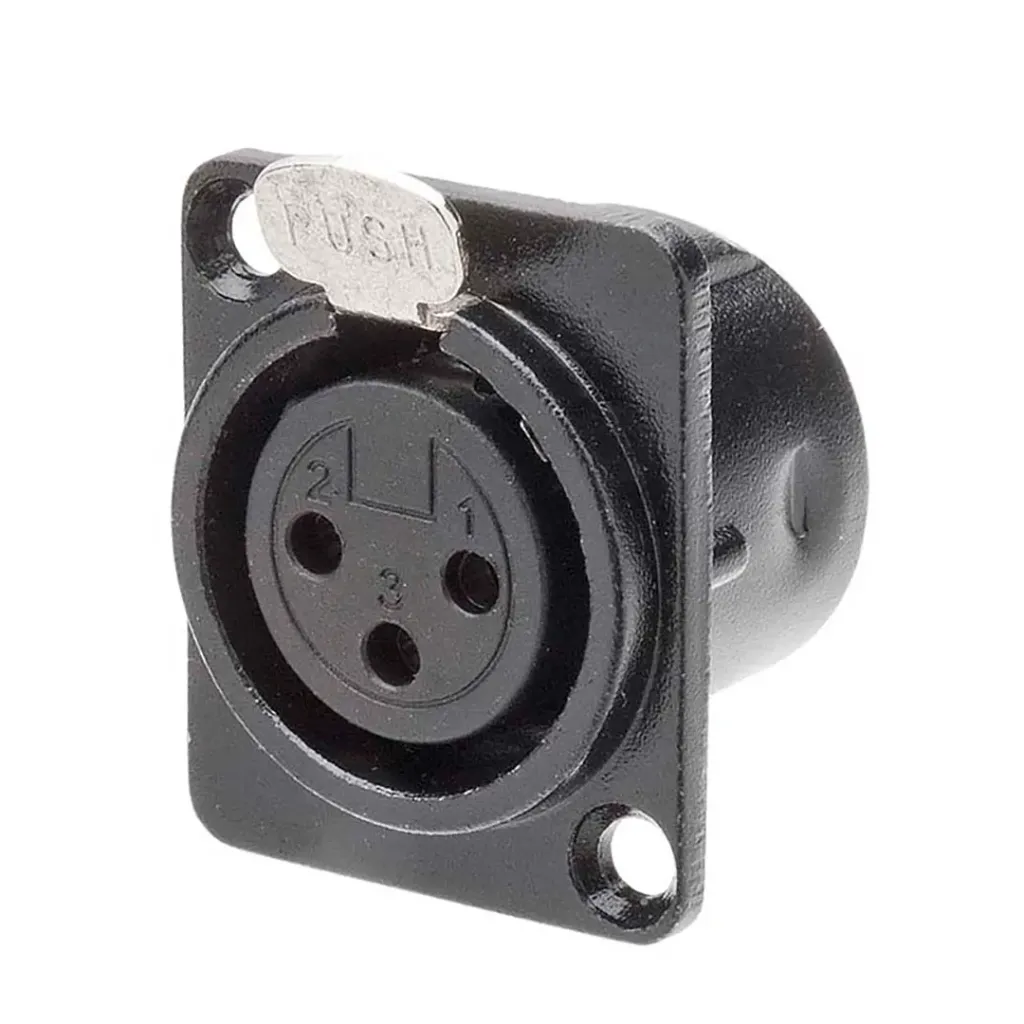 [11684] Tomada Cannon Macho Painel MXT Metal Preto 64.1.003