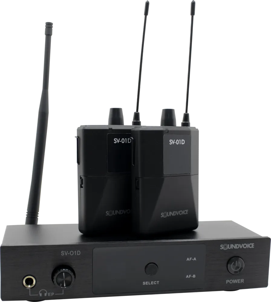 Transmissor SoundVoice SV-01D Sem Fio de Fone de Ouvido Duplo