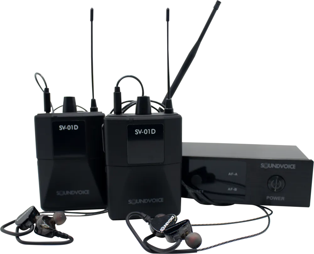 Transmissor SoundVoice SV-01D Sem Fio de Fone de Ouvido Duplo