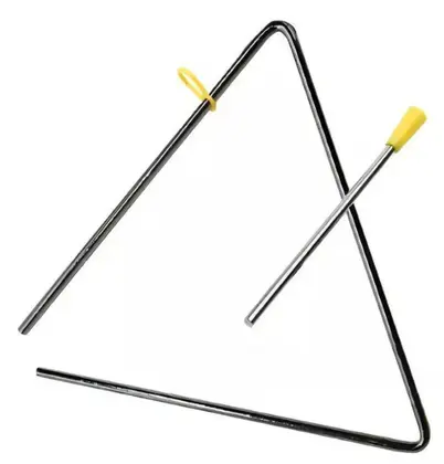 [24821] Triangulo Musical Pro Fire Aço Cromado 20 Cm 
