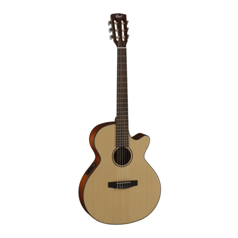 [24096] Violao Cort CEC-1 OP Flat Cutaway SFX Eletroacustico Nylon Open Pore Natural (OP) Afinador