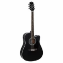 Violao Giannini Performance GDC-1 SBK Folk Cutaway Eletroacustico Aço Satin Black Afinador