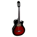 Violao Giannini Performance GNF-1D BRB CEQ MiniJumbo Cutaway Eletroacustico Nylon Brown Red Burst (BRB) Afinador