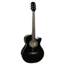 Violao Giannini Performance GSF-1D CEQ BK Minijumbo Cutaway Eletroacustico Aço Preto Afinador