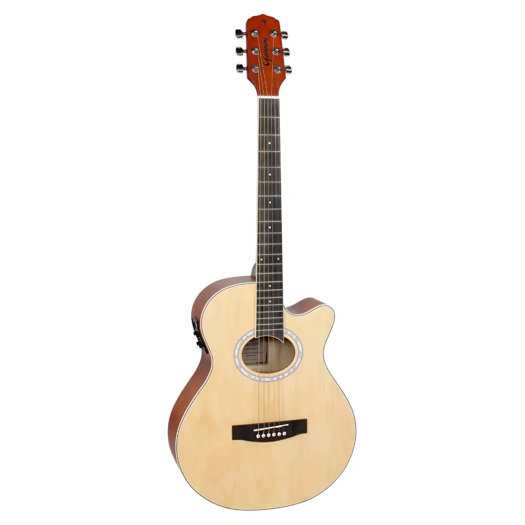 Violao Giannini Performance GSF1D CEQ NS Minijumbo Cutaway Eletroacustico Aço Natural Satin Afinador