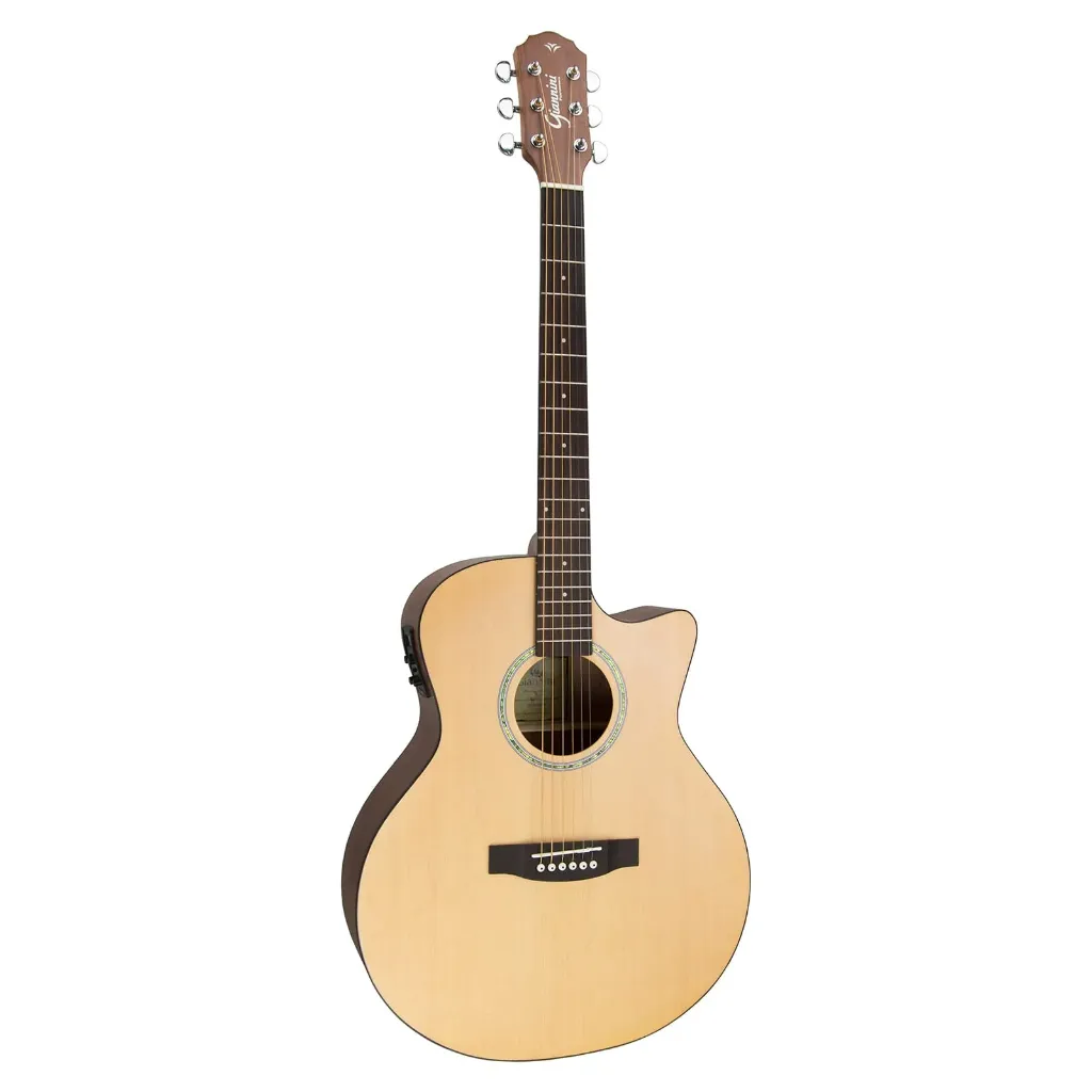 Violao Giannini Performance GSF-3 CEQ NS Grand Auditorium Cutaway Eletroacustico Aço Natural Satin Afinador