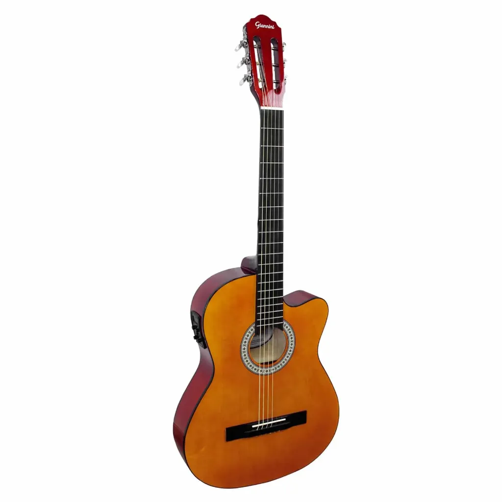 [23817] Violao Giannini SF-14 N Flat Cutaway Eletroacustico Aço Natural Serie Start Afinador