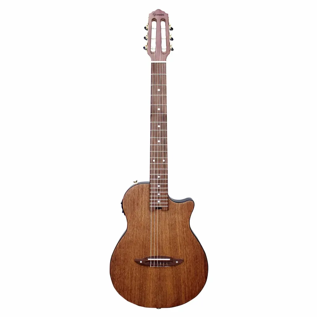 [24778] Violao Giannini Stage STN SUC CEQ NS Sucupira Solido Cutaway Eletroacustico Nylon Natural Satin Afinador