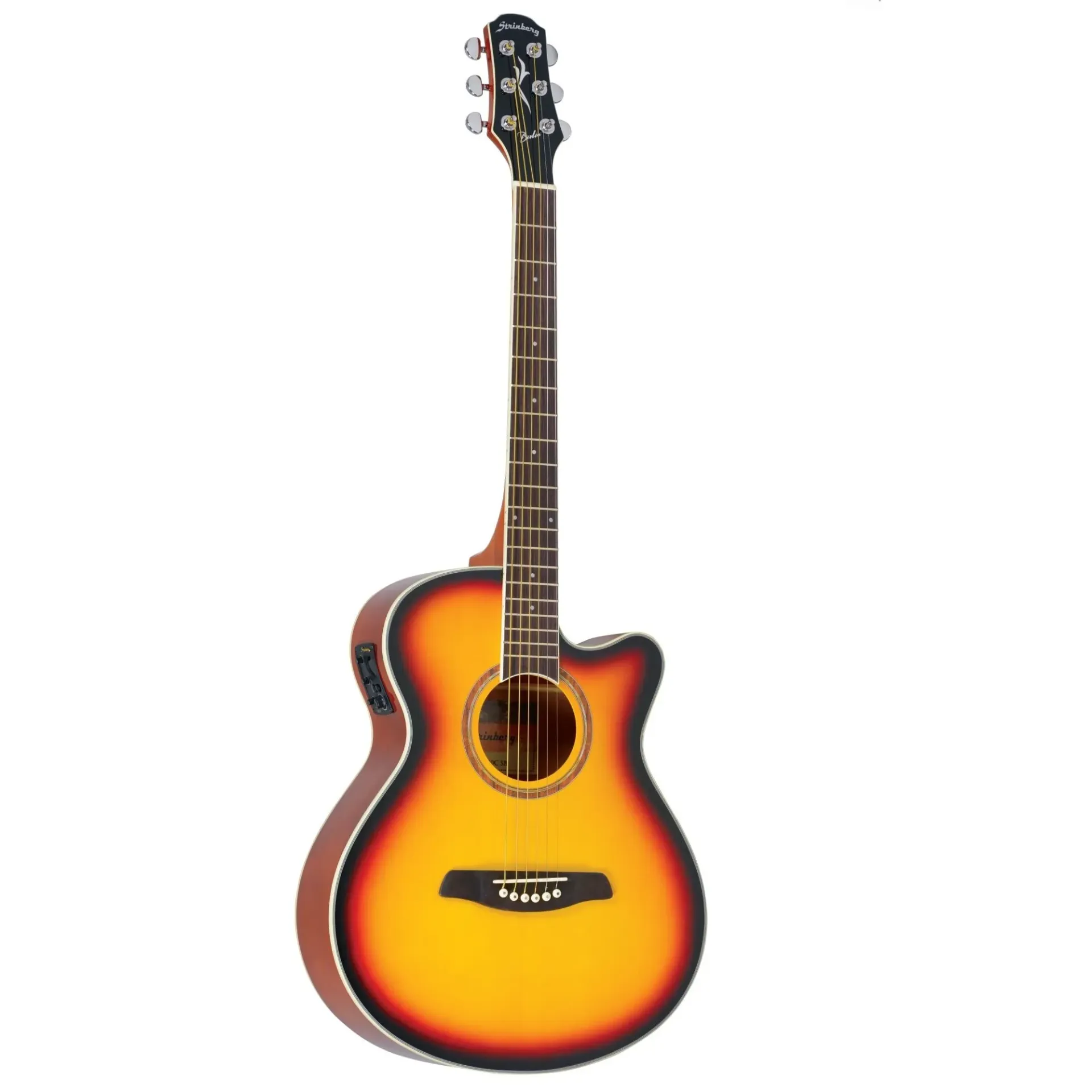[24746] Violao Strinberg BE30C SB Berlin Artistico Cutaway Eletroacustico Aço Sunburst Afinador
