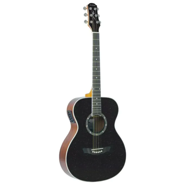 [25641] Violao Strinberg CO40 Cromo BK Classico Concertista Eletroacustico Aço Black Sparkle Afinador