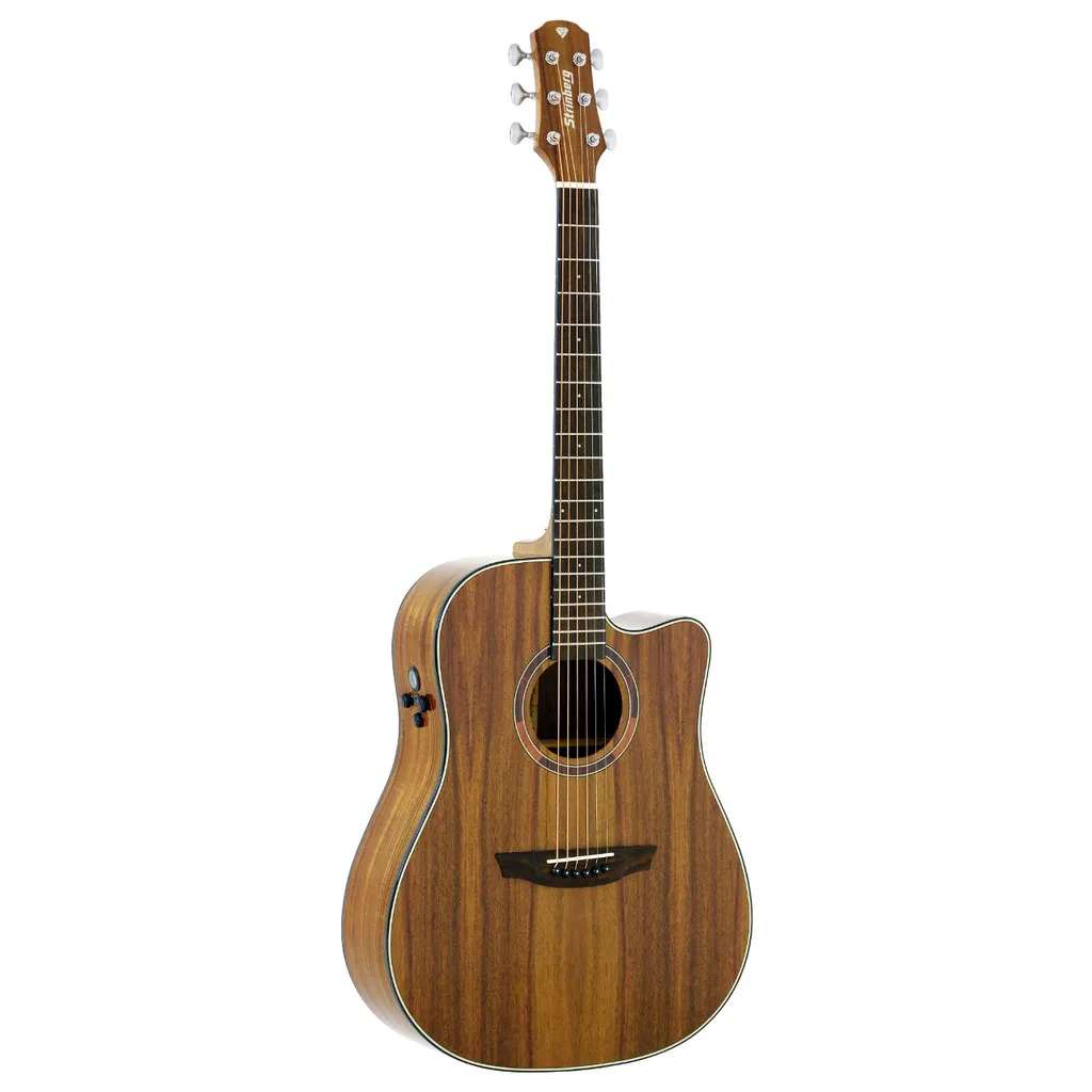 [25559] Violao Strinberg DD1C KOA Diamond Folk Cutaway Eletroacustico Aço Natural Koa Afinador Com Bag