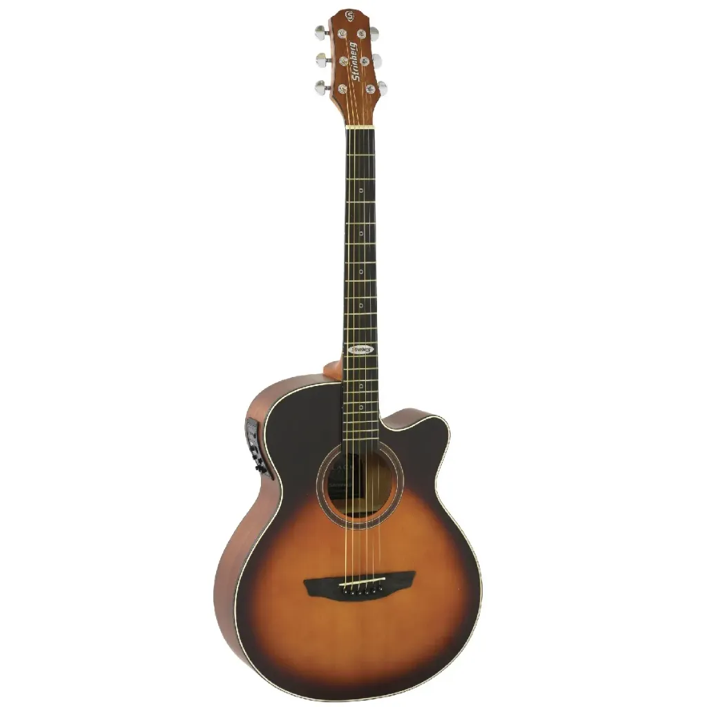 Violao Strinberg SA200C HBS Artistico Cutaway Eletroacustico Aço Honeyburst Satin Fosco Afinador