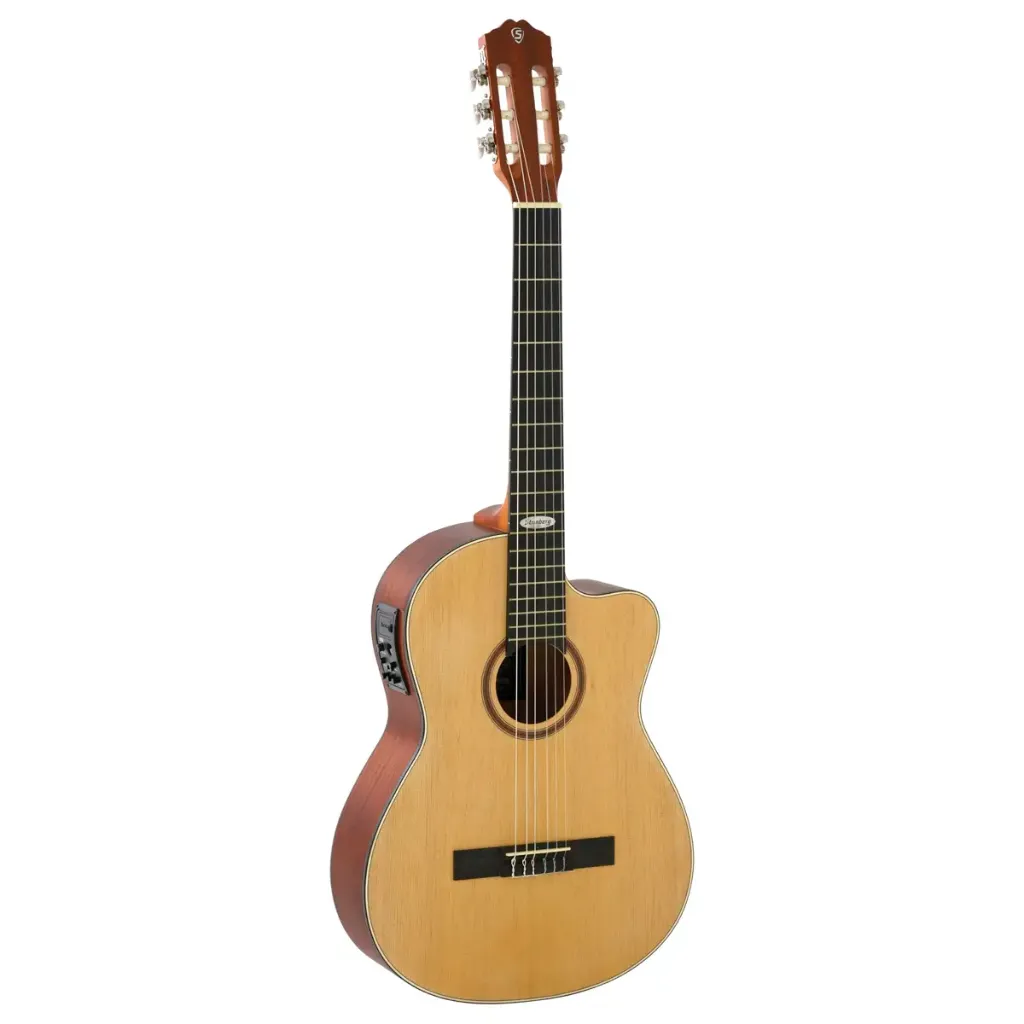 [24307] Violao Strinberg SC200C NS Classico Cutaway Eletroacustico Aço Natural Satin Fosco Afinador