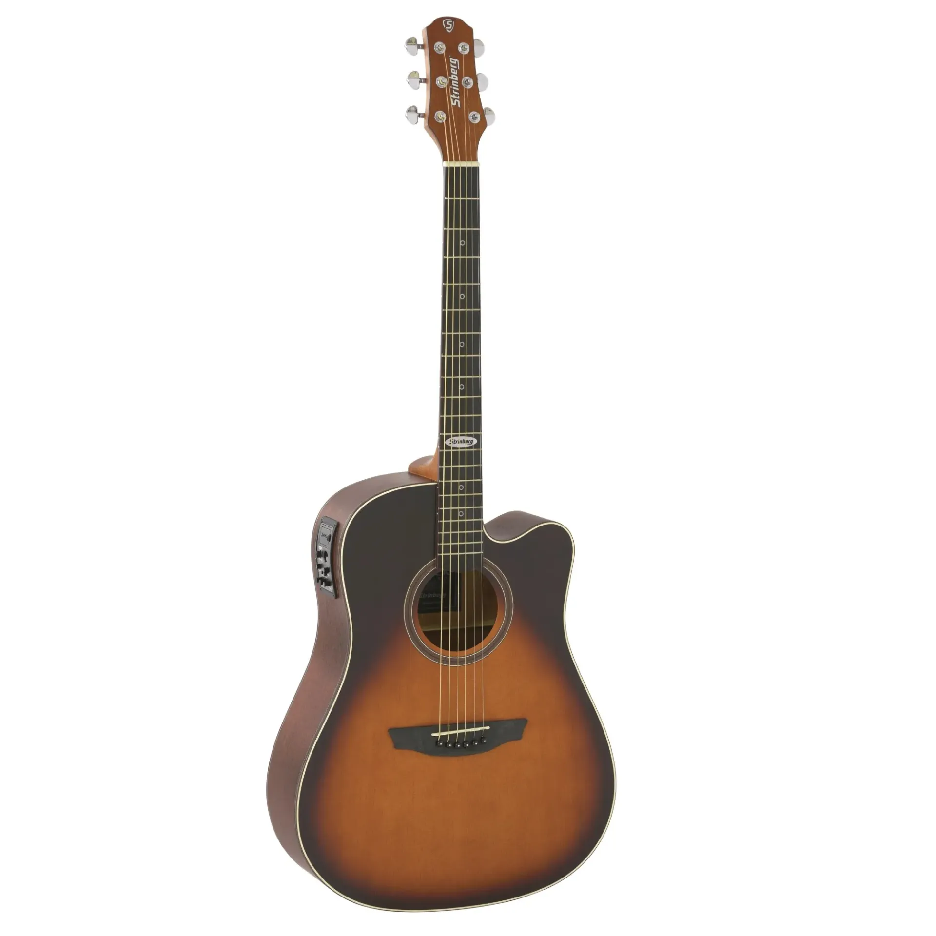 [24055] Violao Strinberg SD200C HBS Folk Cutaway Eletroacustico Aço Honeyburst Satin Fosco Afinador
