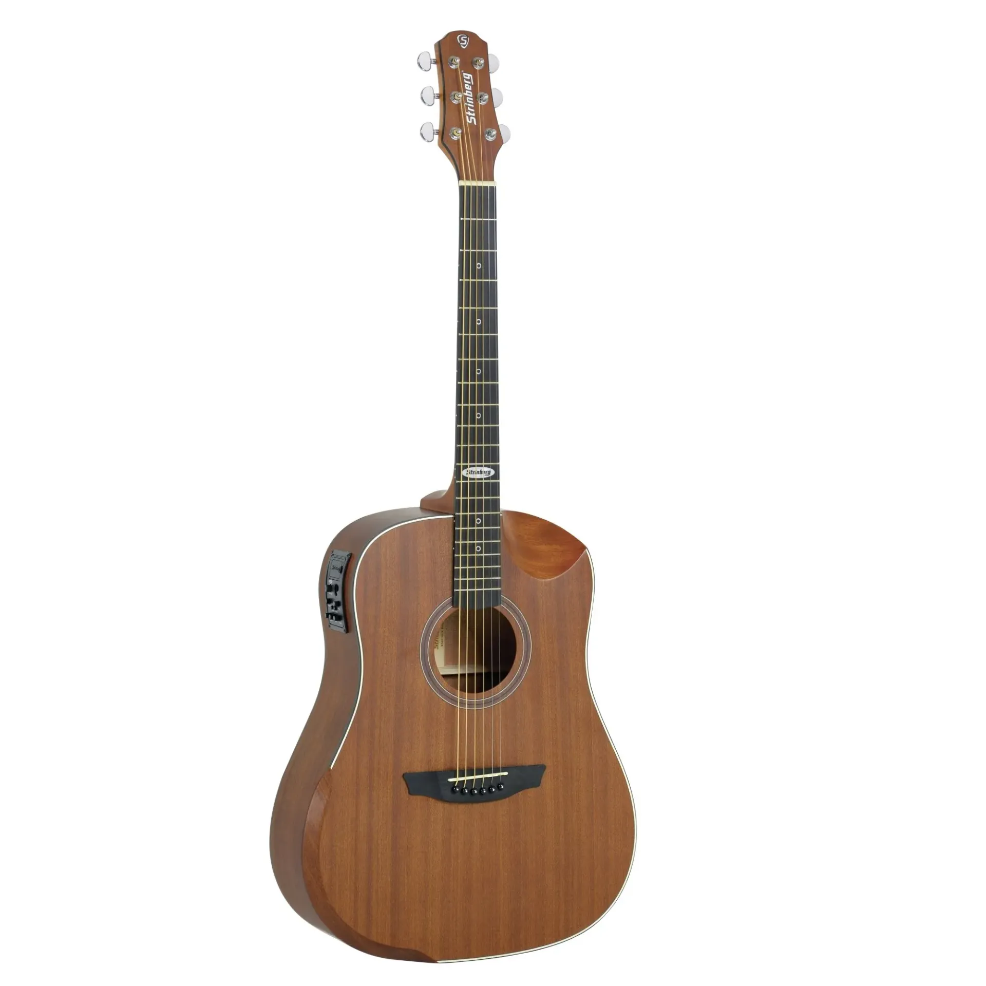 [24893] Violao Strinberg SD201HCR MGS Folk Half-Cutaway  Eletroacustico Aço Mahogany Satin (MGS) Afinador Com Bag