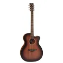 Violao Vintage VE660 WKEA Auditorium Classico Concertista Cutaway Eletroacustico Aço Bronze Light Afinador