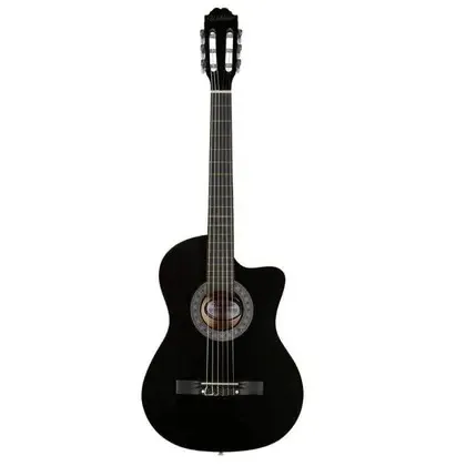 [24674] Violao Waldman PPCE-1 BK Classico Cutaway Eletroacustico Nylon Preto