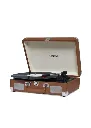 Vitrola Retro Raveo Sonetto Chrome Brown Marrom